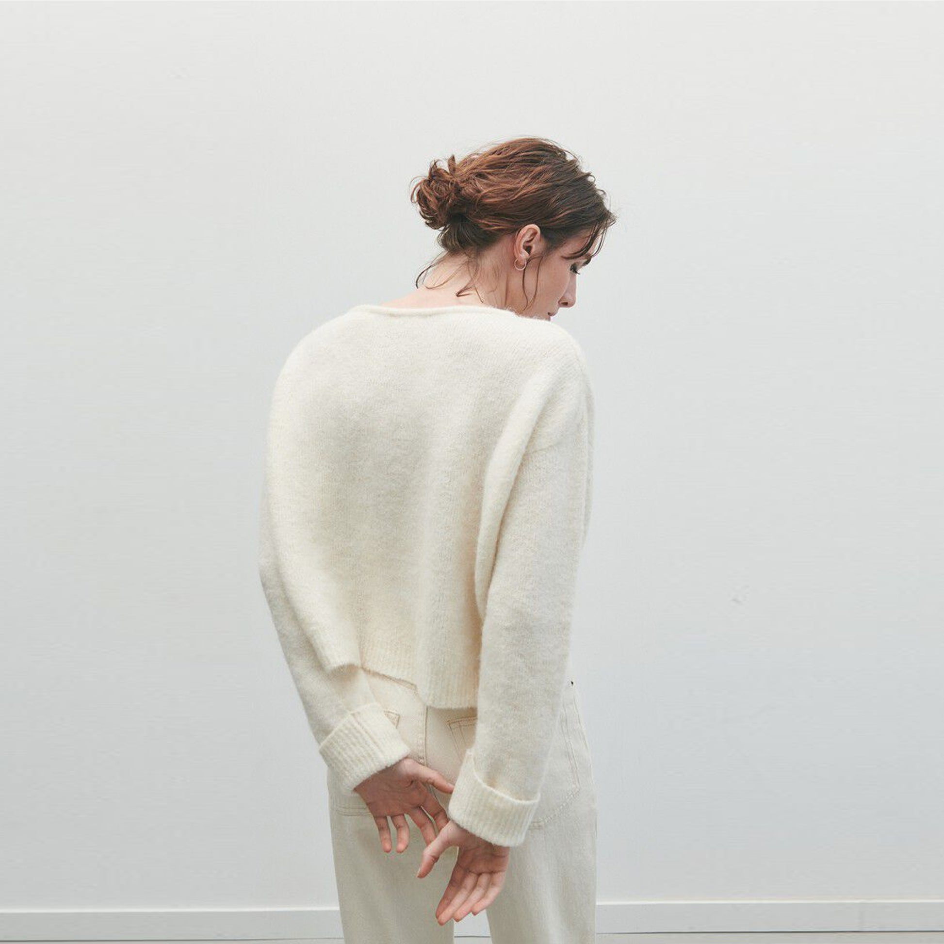American East Sweater - Mother of Pearl Melange