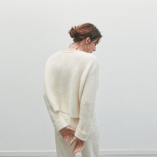 East Sweater - Mother of Pearl Melange