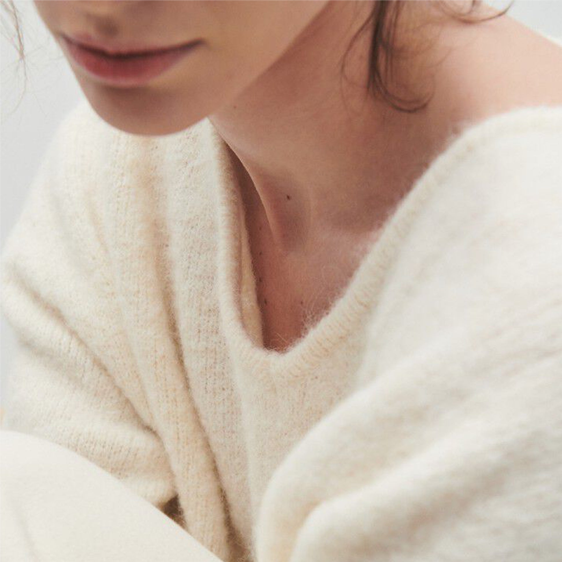 American East Sweater - Mother of Pearl Melange