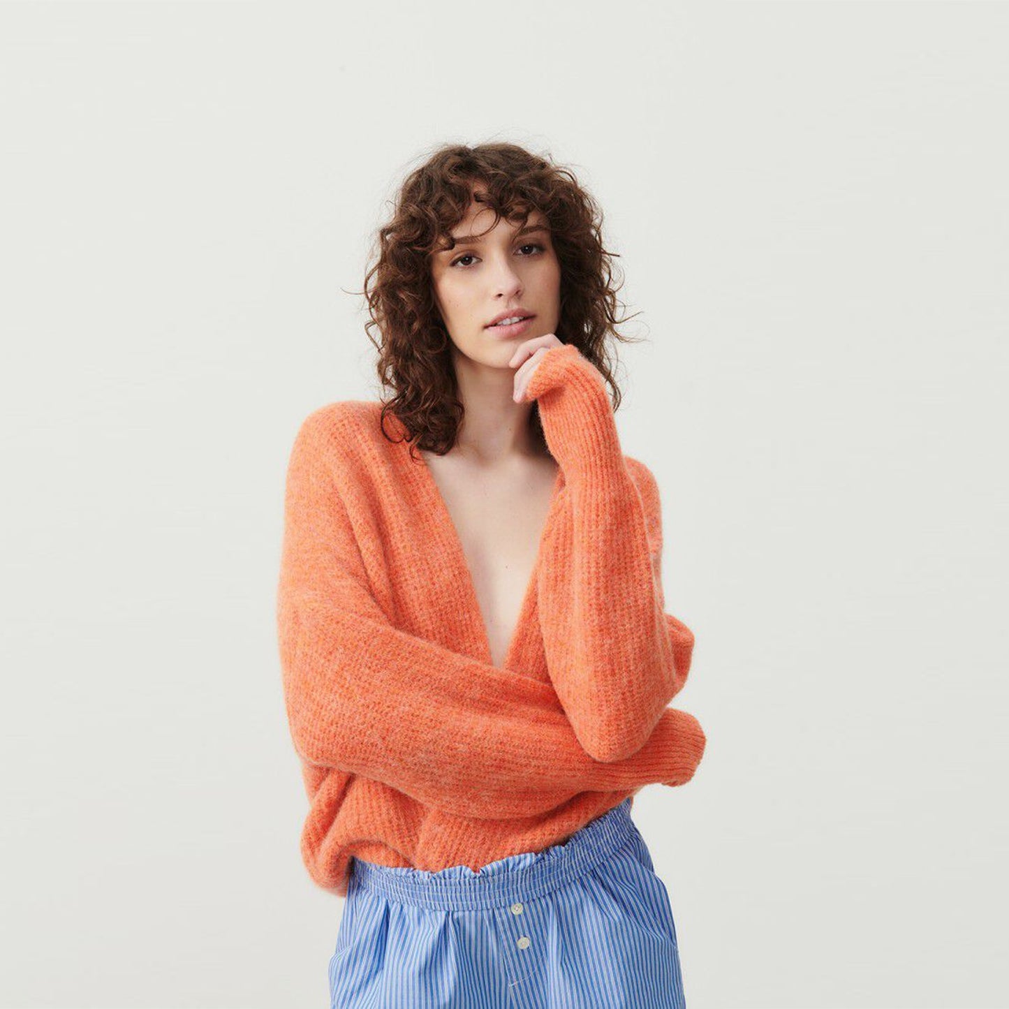 - East Cardigan - Orange Melange