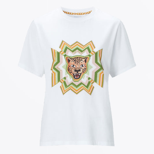 - Psychedelic Leopard T-Shirt - White
