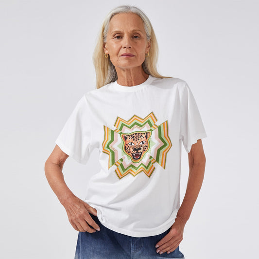 - Psychedelic Leopard T-Shirt - White