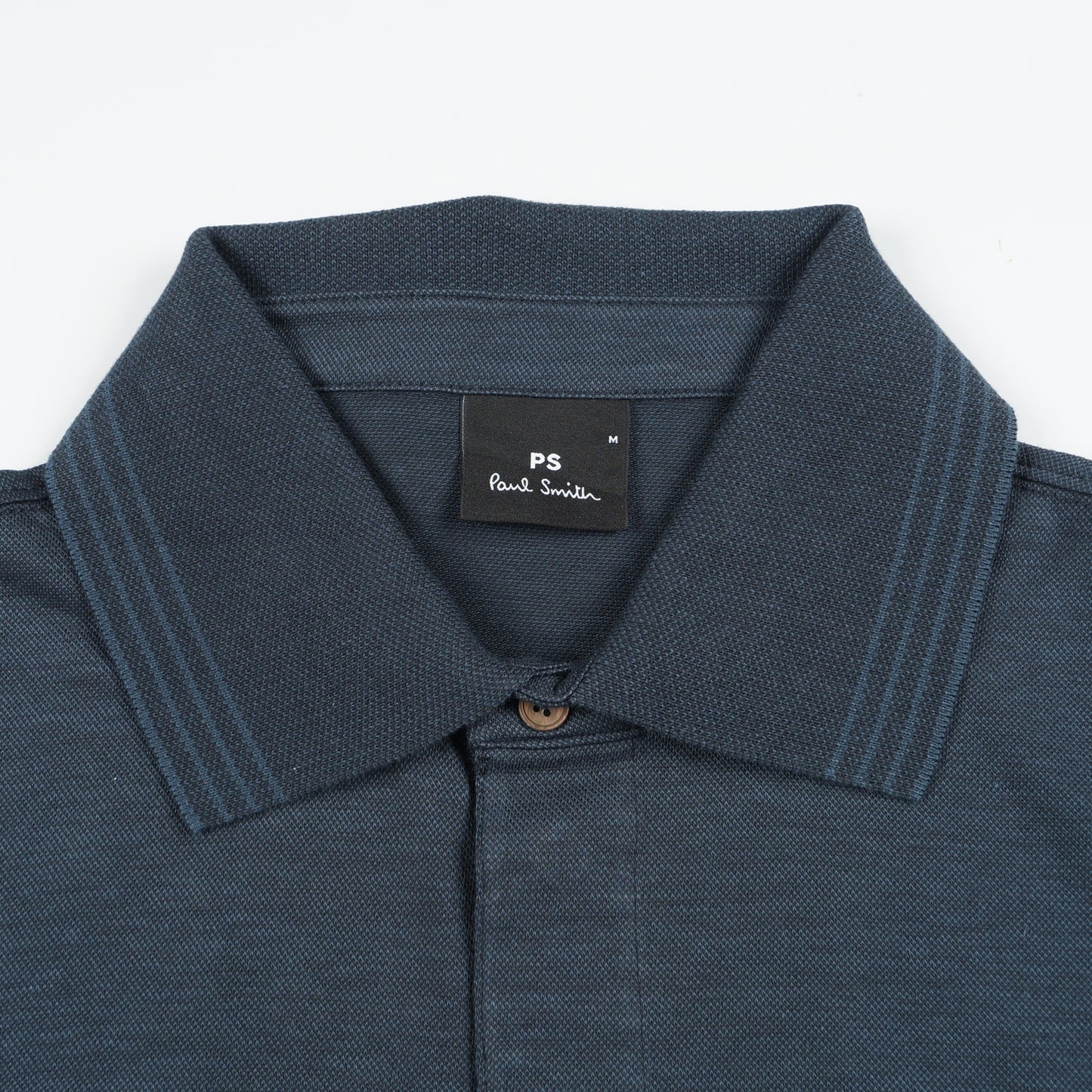 Jacquard Stripe Polo Shirt - Dark Navy