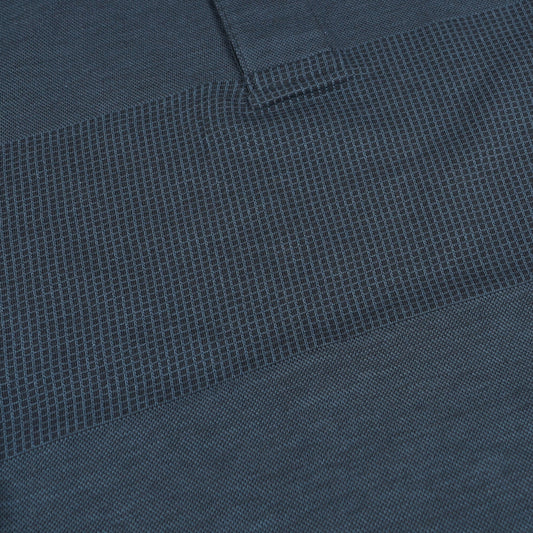 Jacquard Stripe Polo Shirt - Dark Navy