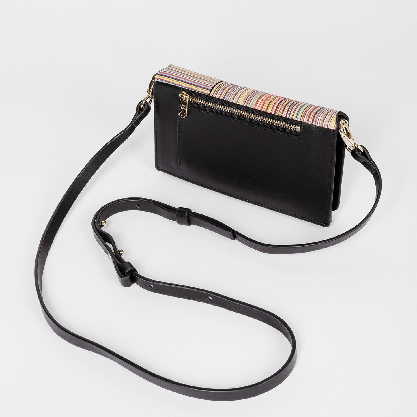 - Signature Stripe Leather Phone Purse