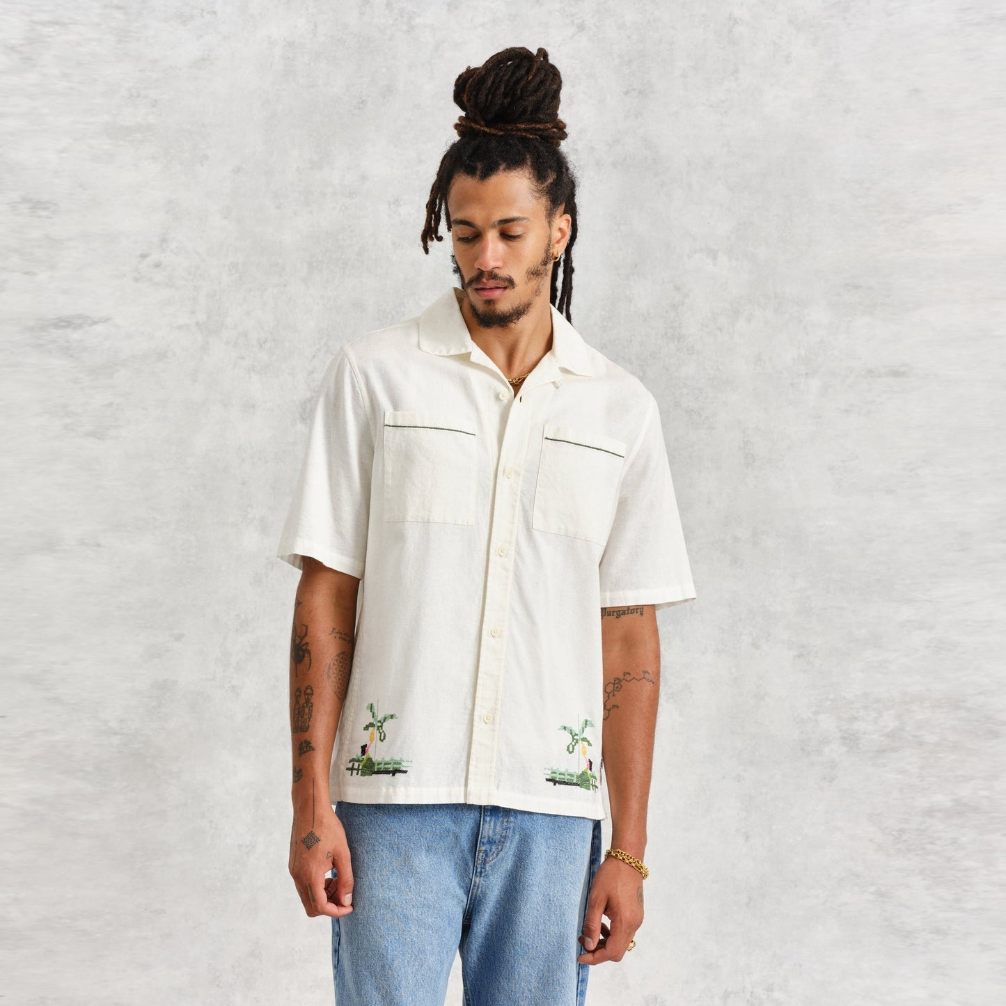 Newton Shirt Paradise Stitch - Ecru