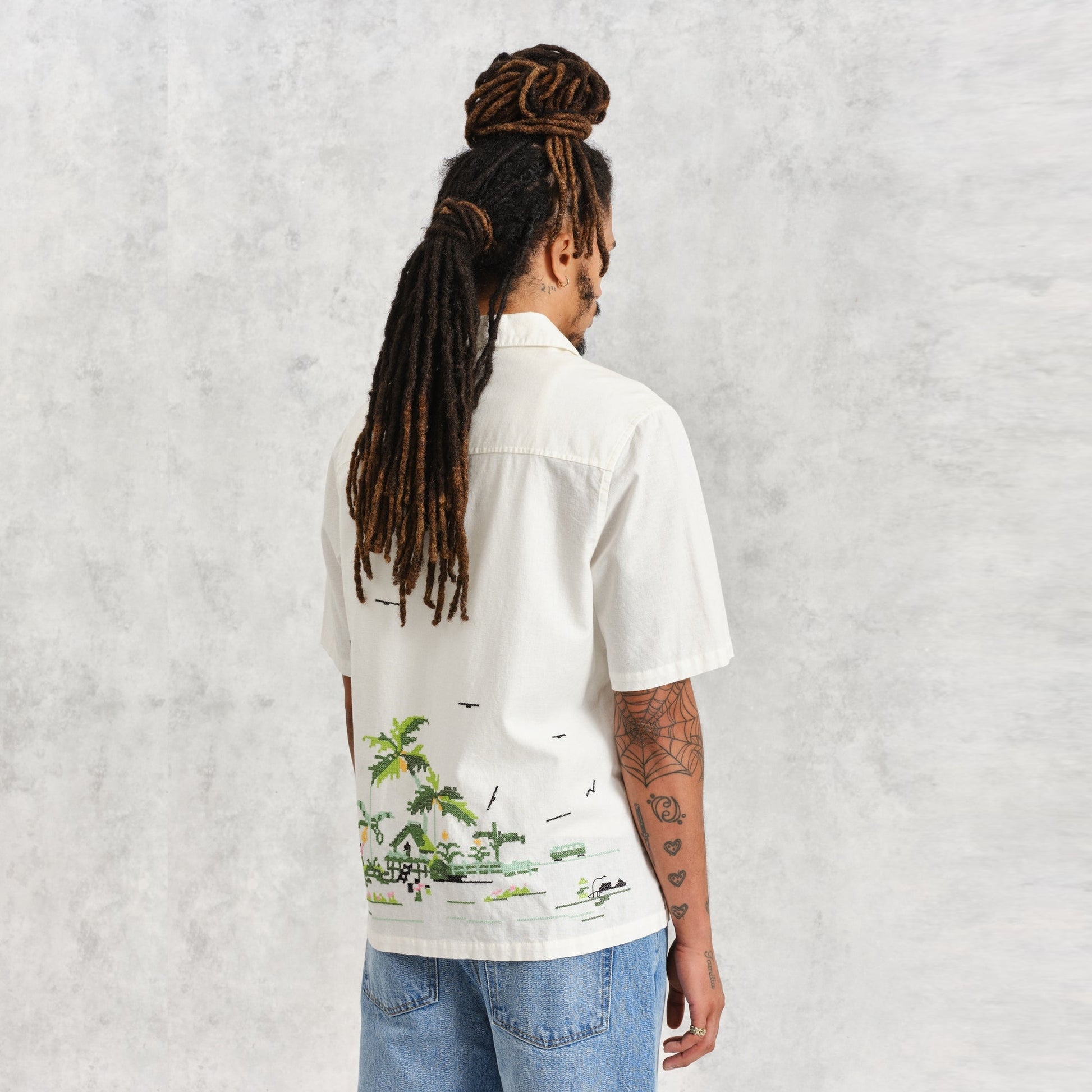 Wax Newton Shirt Paradise Stitch - Ecru