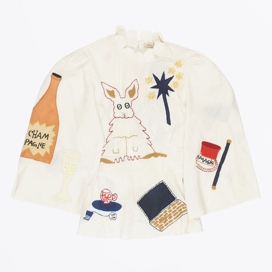 Handcrafted Circus Blouse - Ivory