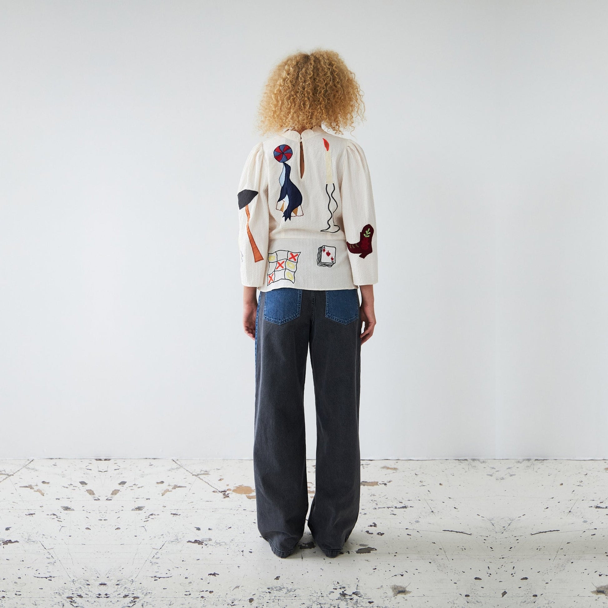 Stella Handcrafted Circus Blouse - Ivory