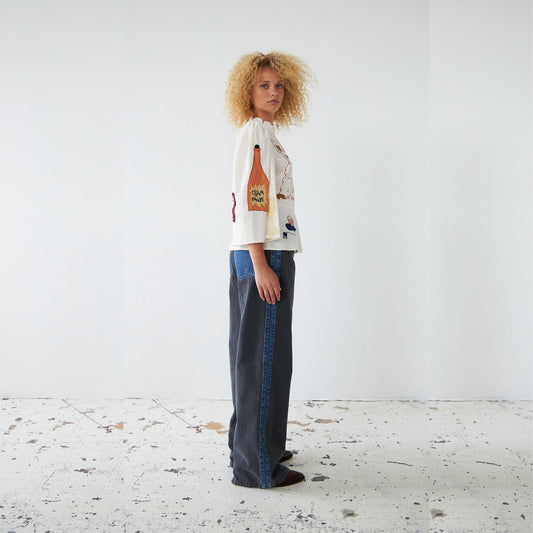 Handcrafted Circus Blouse - Ivory