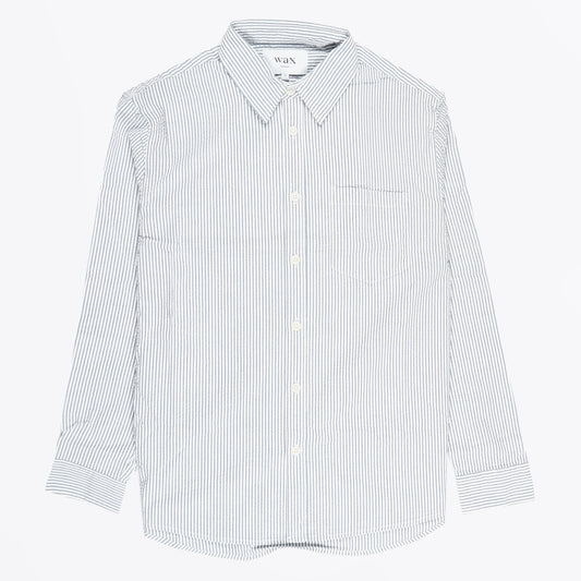 - Shelly Shirt Seersucker - Navy