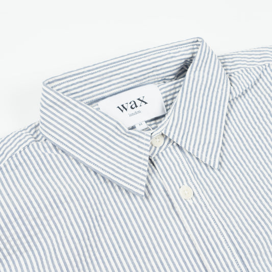 - Shelly Shirt Seersucker - Navy