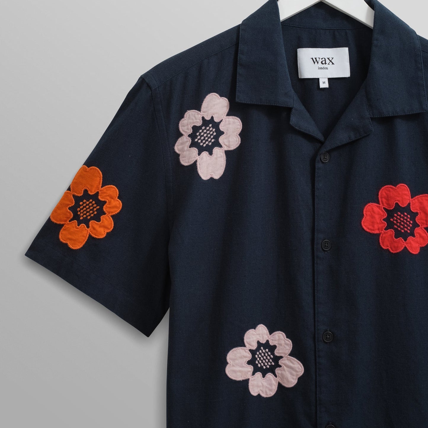 - Didcot Applique Floral Shirt - Navy