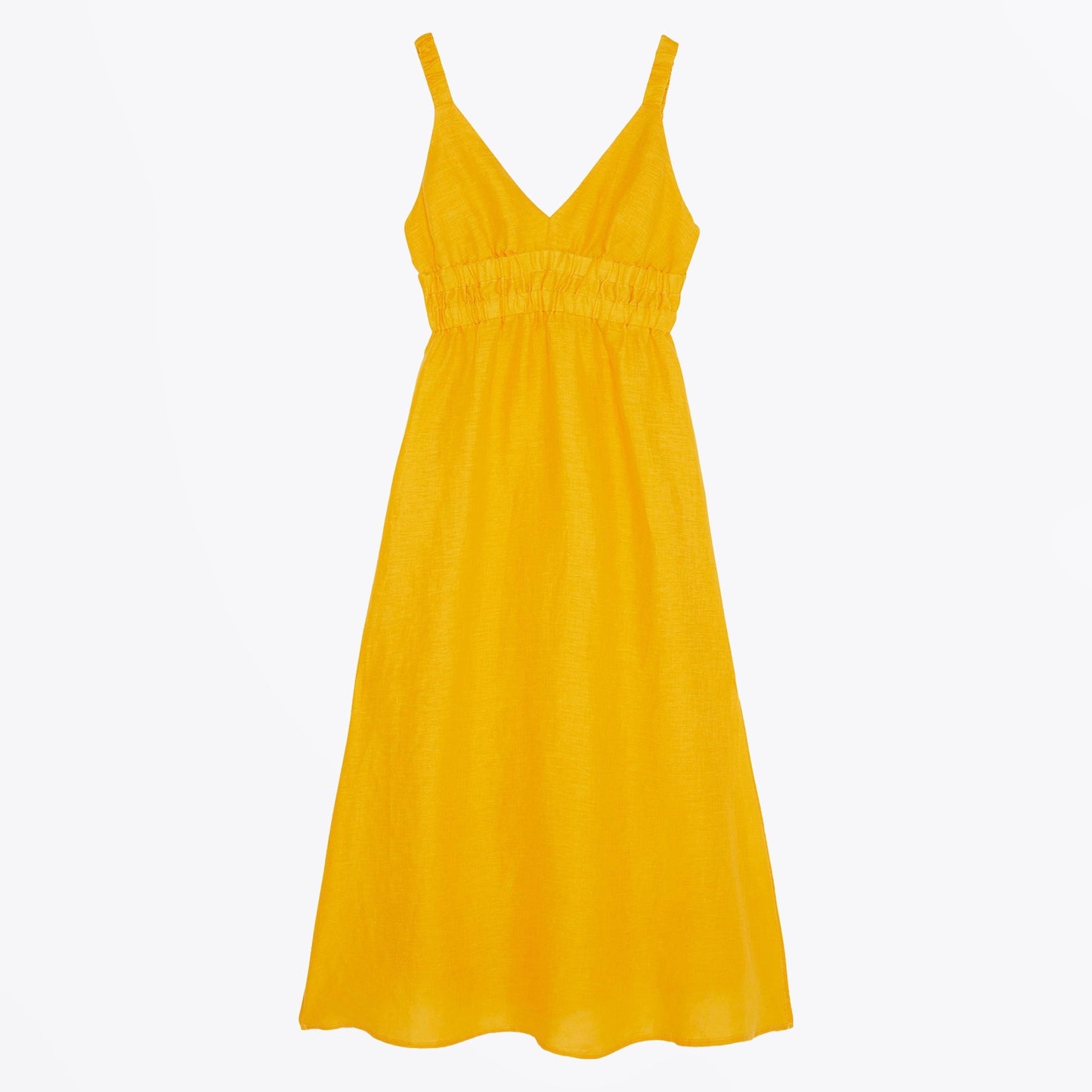 - Linen Dress - Chedder