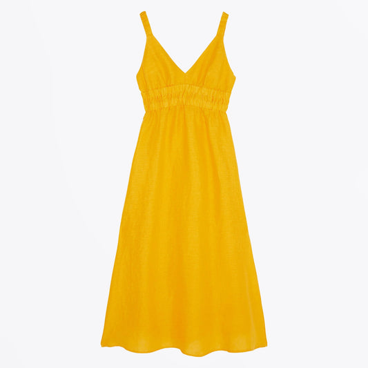 Linen Dress - Chedder