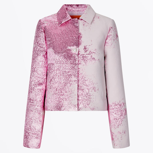 Kiana Woven Jacquard Jacket - Rose Bloom