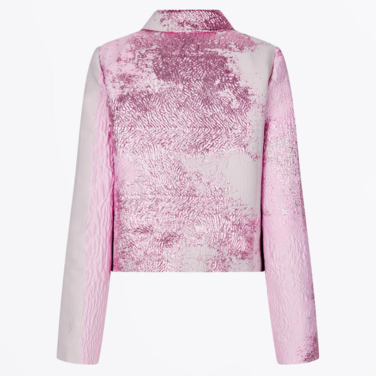 Kiana Woven Jacquard Jacket - Rose Bloom