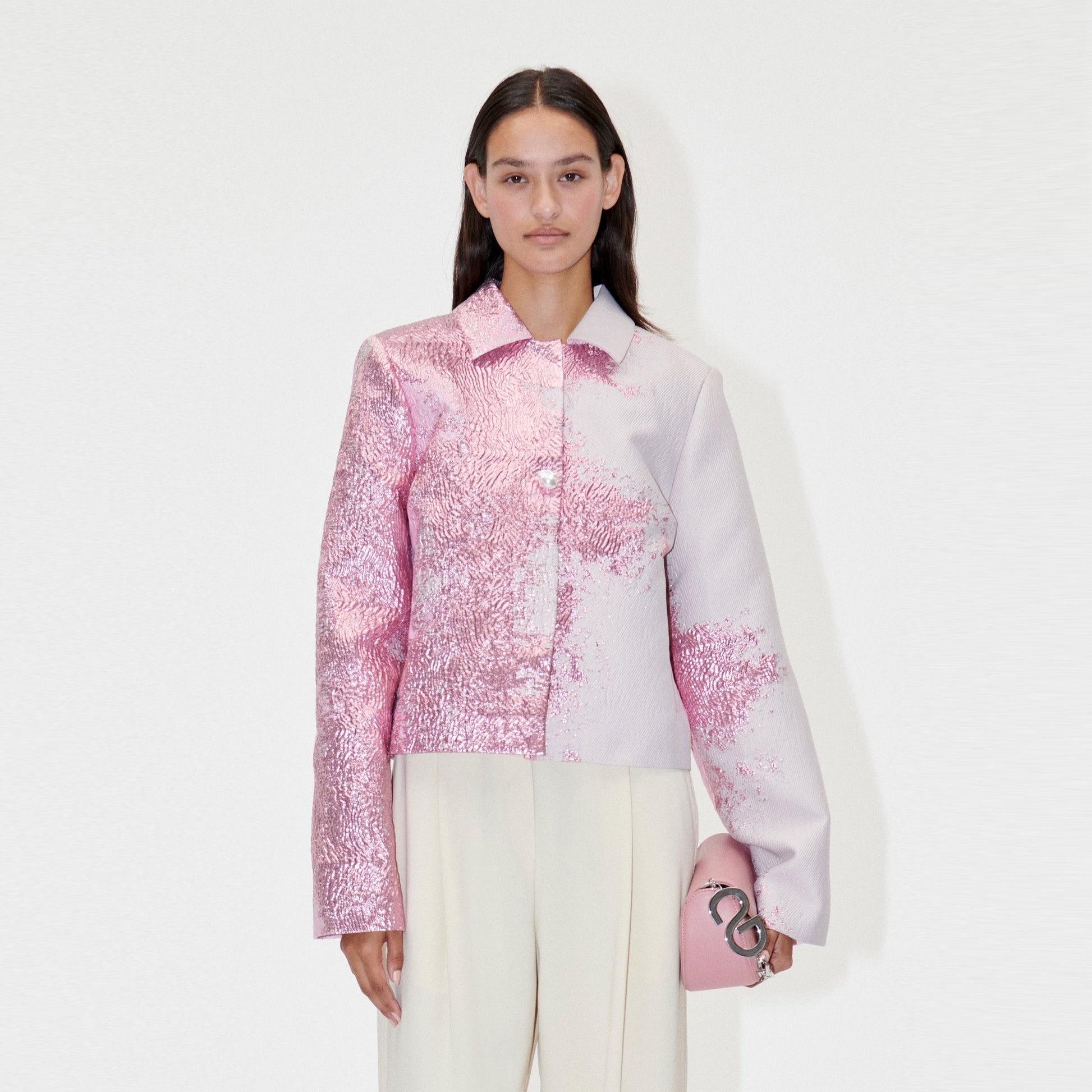 Stine Kiana Woven Jacquard Jacket - Rose Bloom