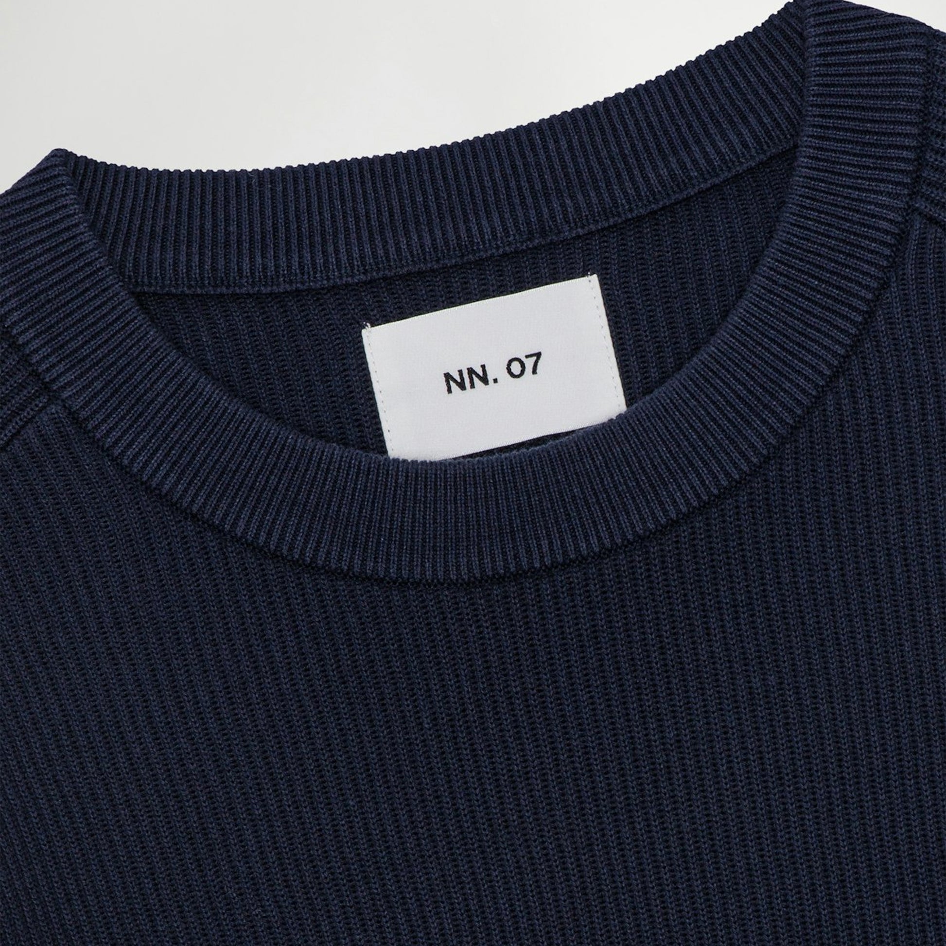 NN07 Kevin Rib Sweater - Navy