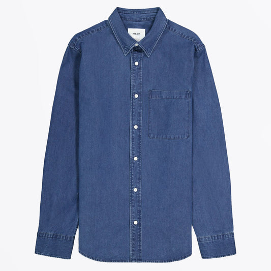 - Cohen Chambray Shirt - Medium Washed