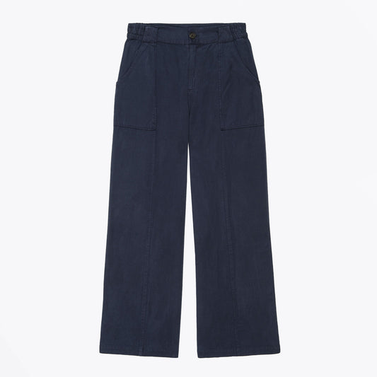 - Greer Twill Trousers - Navy