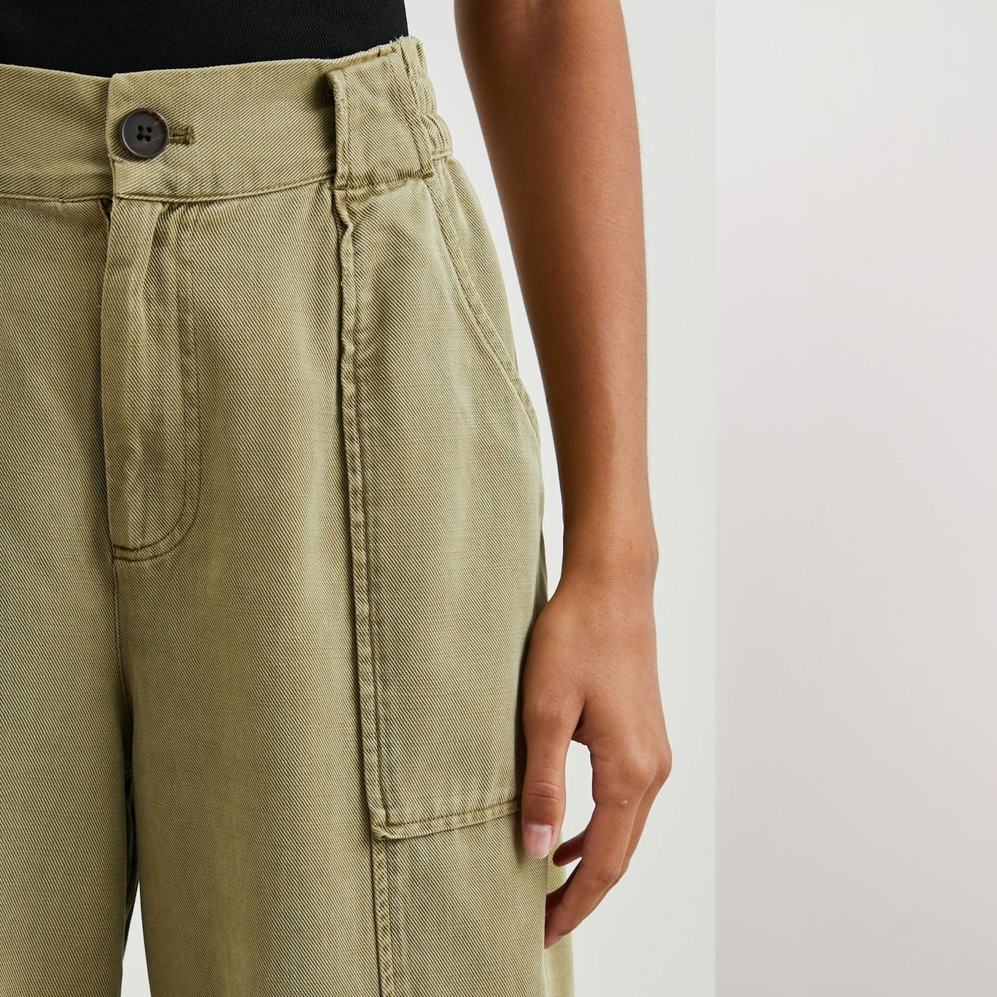 - Greer Twill Trousers - Canteen Green