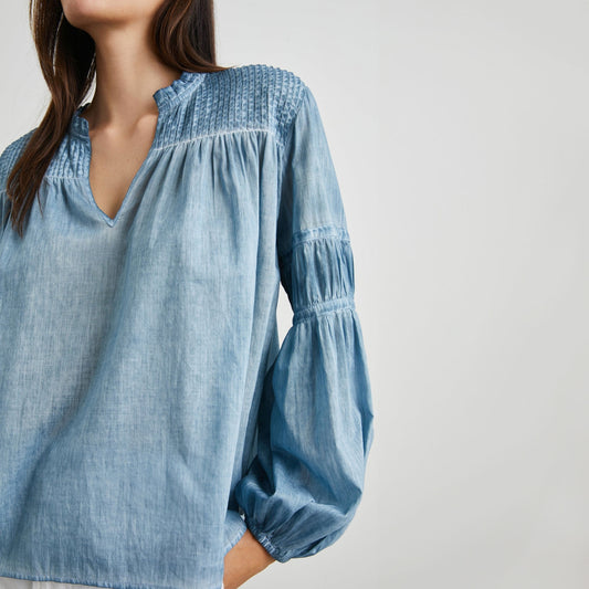 Marli Top - Faded Blue