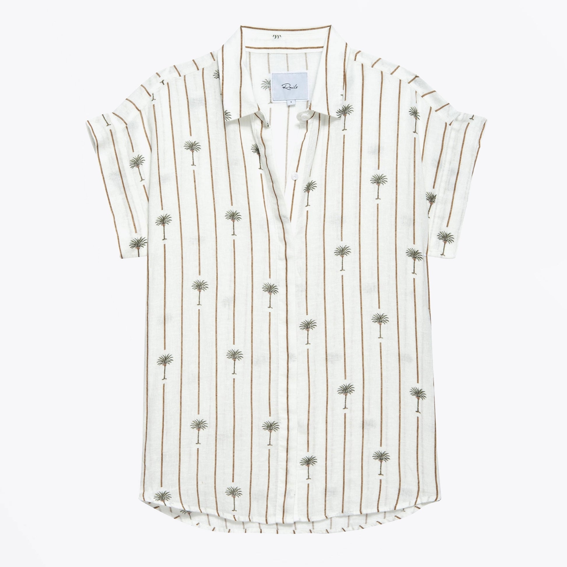 Rails Jamie Shirt - Stripe Palms