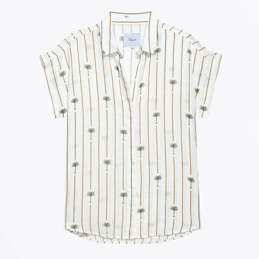Jamie Shirt - Stripe Palms