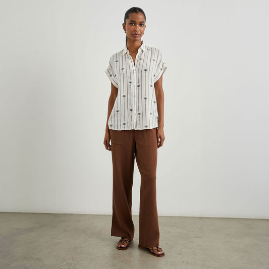Jamie Shirt - Stripe Palms
