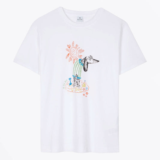 - Beach Dog T-Shirt - White