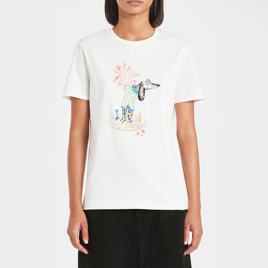 - Beach Dog T-Shirt - White