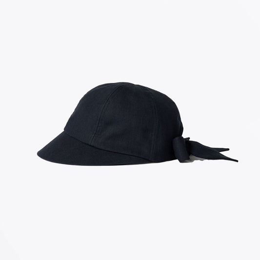 Linen Bow Cap - Navy