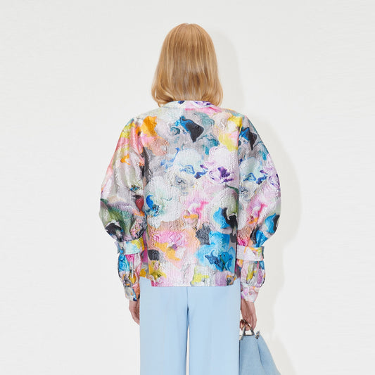 Nandya Crinkled Textured Top - Liquified Orchid