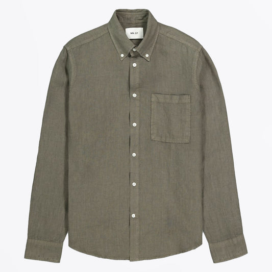 - Arne Linen Shirt - Capers