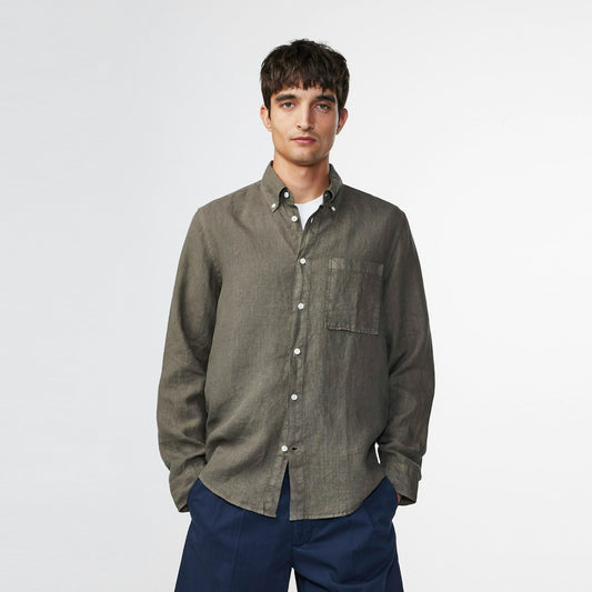- Arne Linen Shirt - Capers