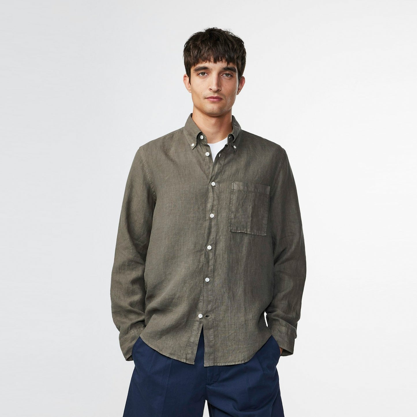 - Arne Linen Shirt - Capers
