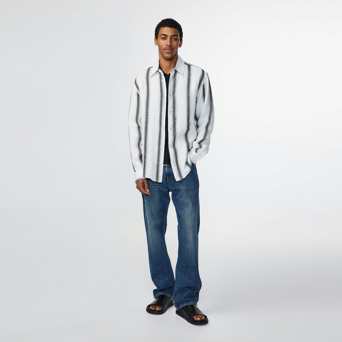 - Quinsy Shirt - Black Stripe