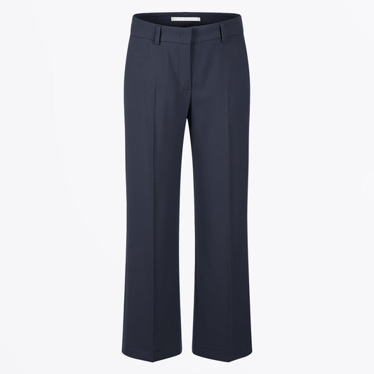- Olessa  Summer Crepe Trousers - Dark Blue