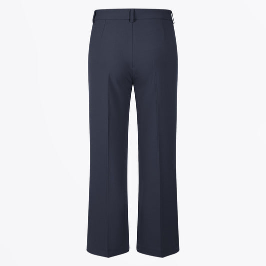 - Olessa  Summer Crepe Trousers - Dark Blue