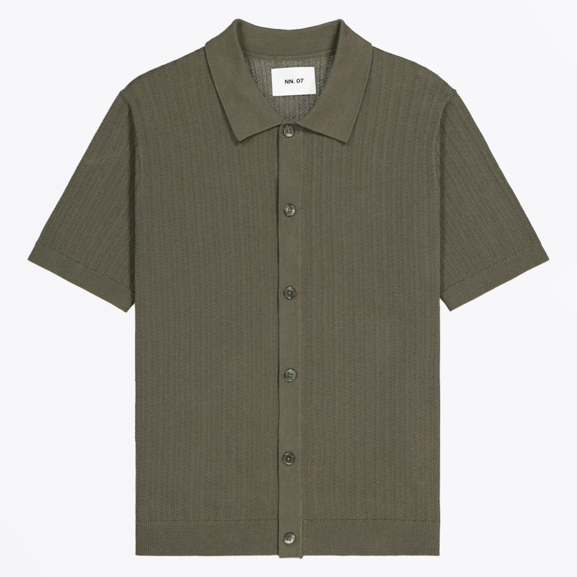 NN07 Nalo Button-Up Polo - Capers