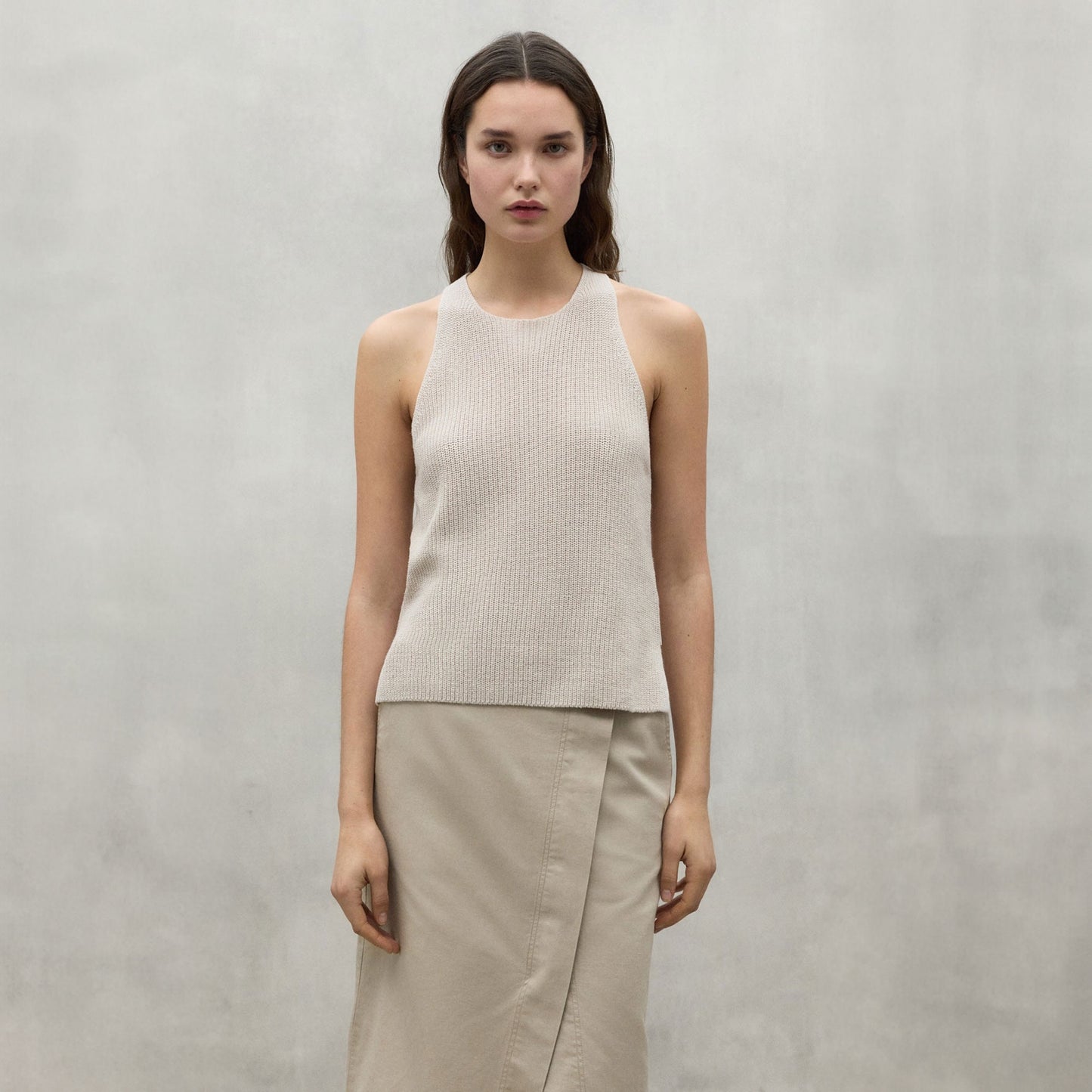 - Cidro Knitted Top - Washed Stone