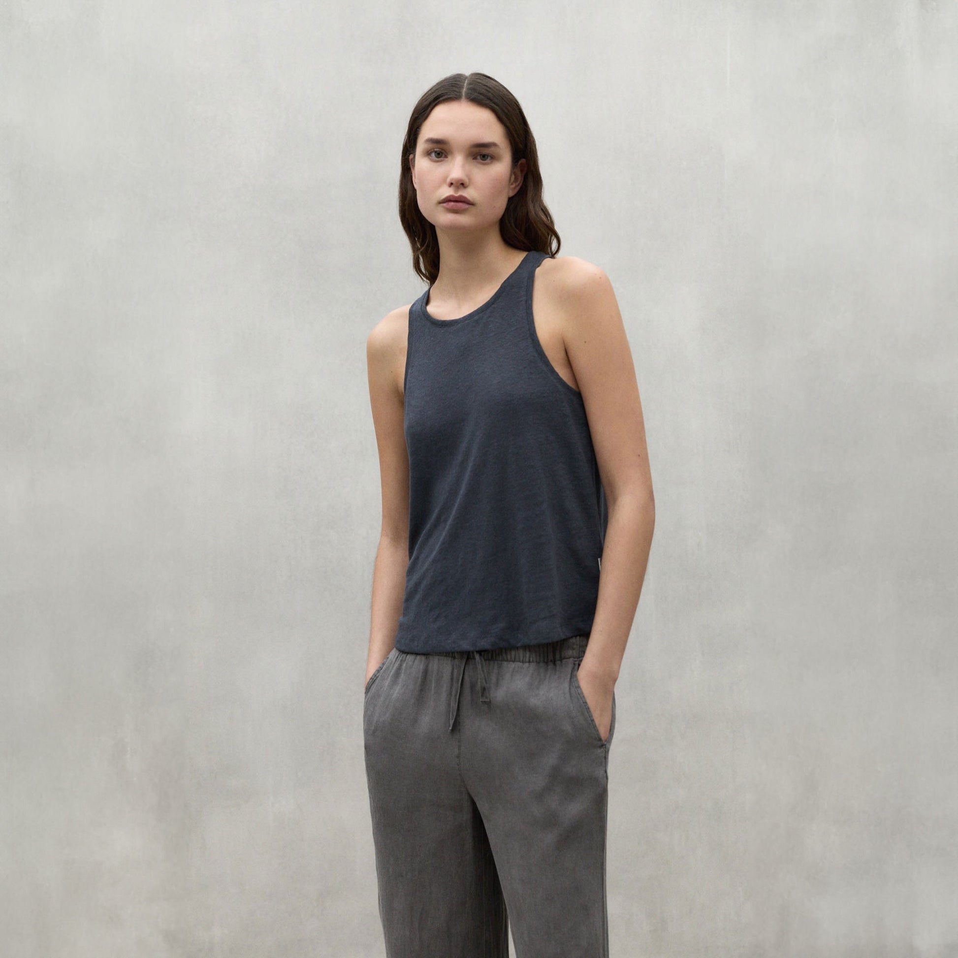 Ecoalf Halden Linen Vest - Caviar