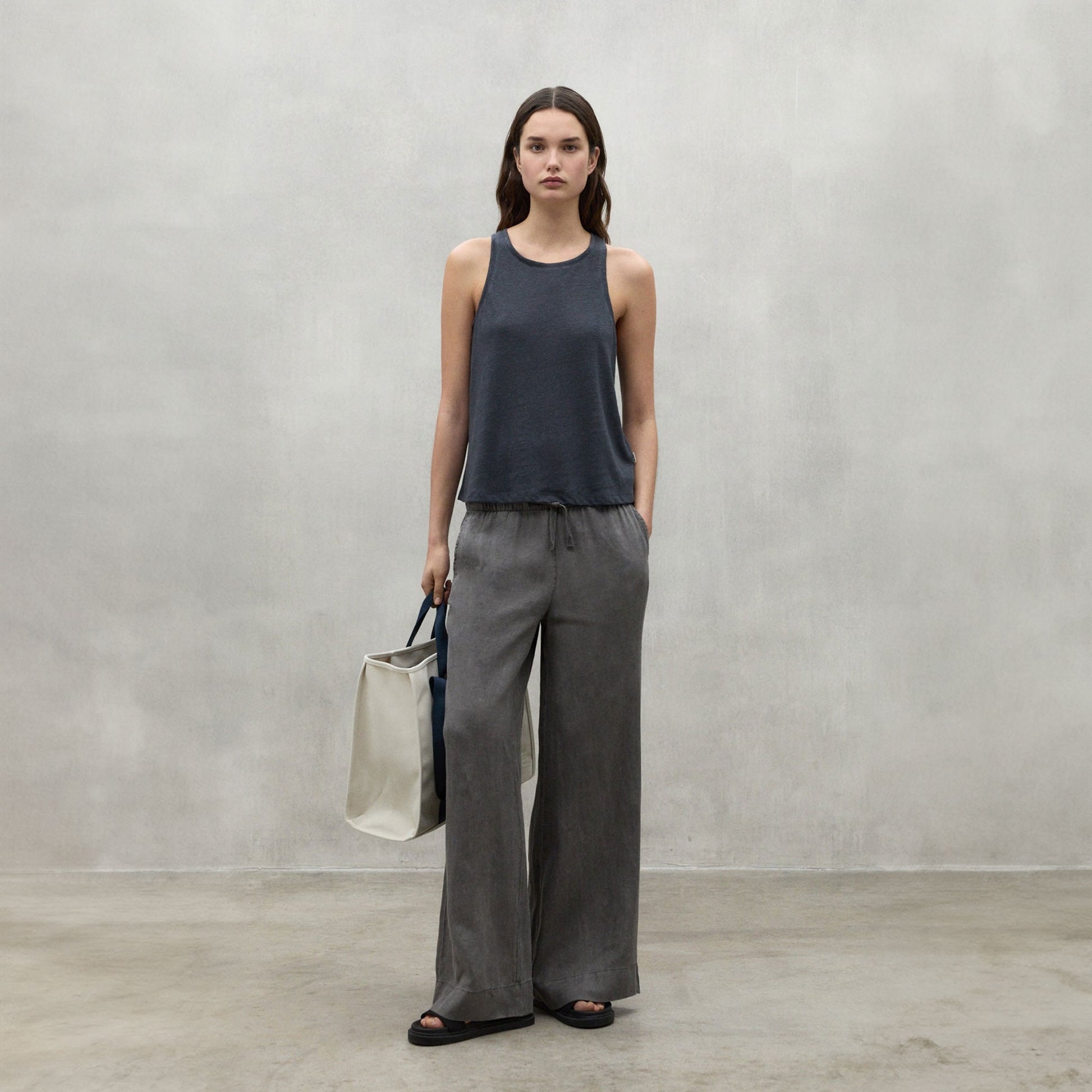 Ecoalf Halden Linen Vest - Caviar