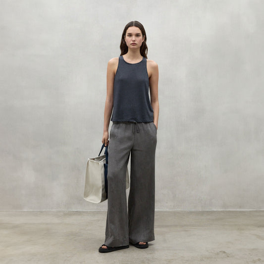 Halden Linen Vest - Caviar