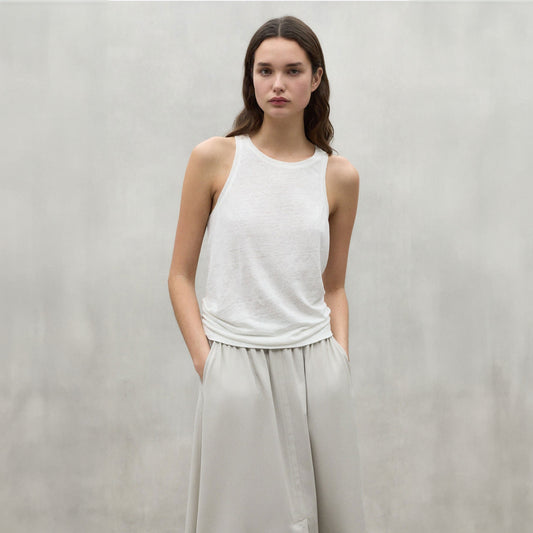 - Halden Linen Vest - Off White