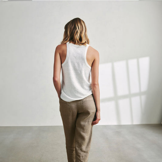 - Halden Linen Vest - Off White