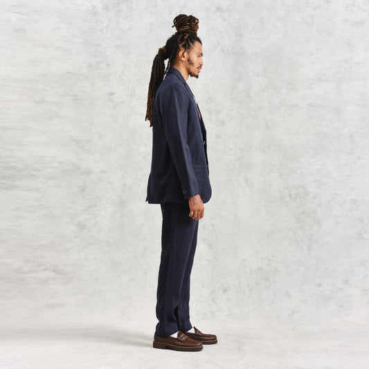 - Fintry Blazer Linen - Navy