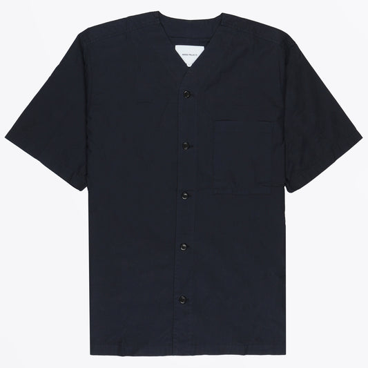 - Erwin Typewriter SS Shirt - Navy