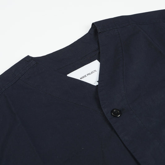 - Erwin Typewriter SS Shirt - Navy